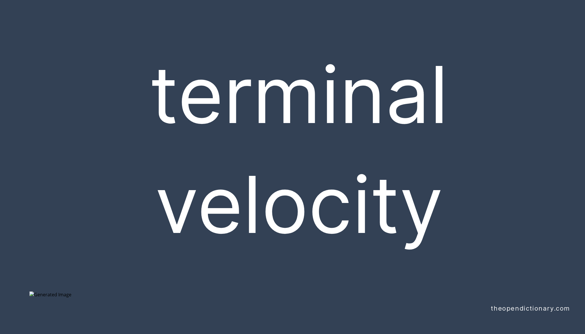 Terminal Velocity In English Meaning